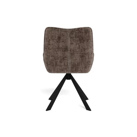 Krzesło tapicerowane BIZA brązowe - Zdjęcie 4