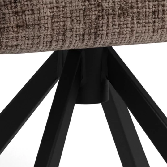 Krzesło tapicerowane BIZA brązowe - Zdjęcie 8