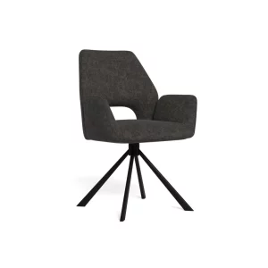 Krzesło tapicerowane z podłokietnikami ZANTE antracytowe