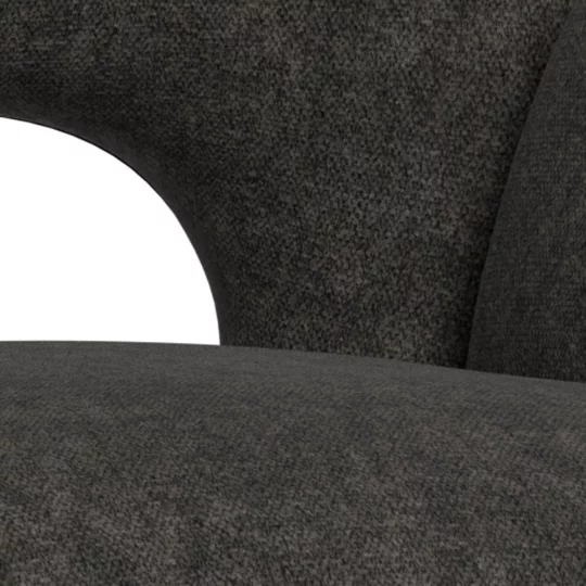 Krzesło tapicerowane z podłokietnikami ZANTE antracytowe - Zdjęcie 6