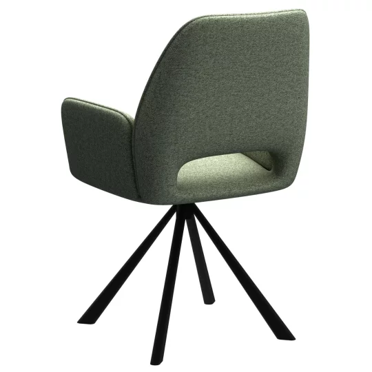 Krzesło tapicerowane z podłokietnikami ZANTE zielone - Zdjęcie 3