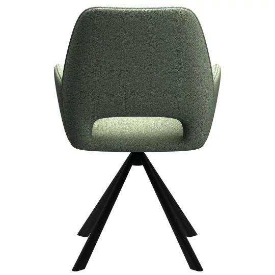 Krzesło tapicerowane z podłokietnikami ZANTE zielone - Zdjęcie 4