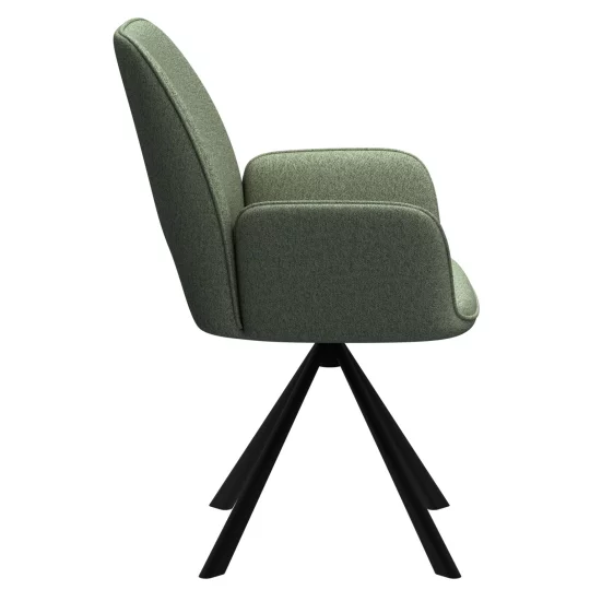 Krzesło tapicerowane z podłokietnikami ZANTE zielone - Zdjęcie 5