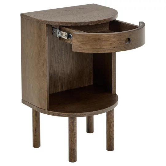 Stolik nocny z nóżkami DROVE dąb dymiony - Zdjęcie 3