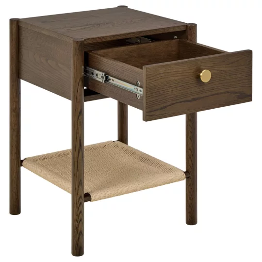 Stolik nocny z półką AMARI dąb dymiony - Zdjęcie 3