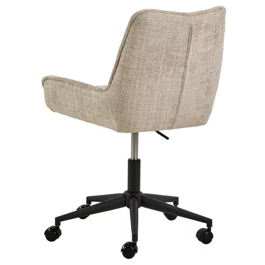 Krzesło biurowe tapicerowane BIZA beżowe - Zdjęcie 2