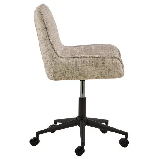 Krzesło biurowe tapicerowane BIZA beżowe - Zdjęcie 5