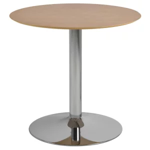 Stolik kawowy okrągły ELENA fi 80 drewniany/metalowy