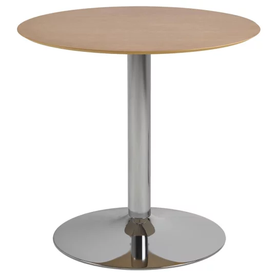 Stolik kawowy okrągły ELENA fi 80 drewniany/metalowy