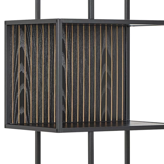 Regał ZAKARIA 77x35 czarny - Zdjęcie 5