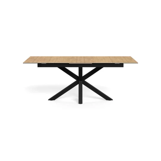 Stół rozkładany RITA 200/240x100 drewniany - czarna noga - Zdjęcie 2