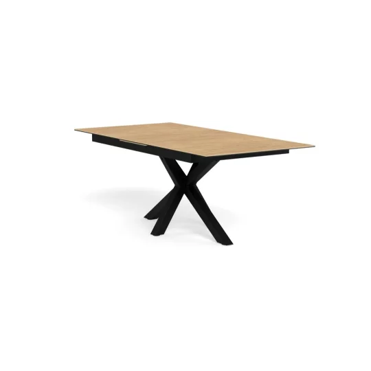 Stół rozkładany RITA 200/240x100 drewniany - czarna noga - Zdjęcie 4