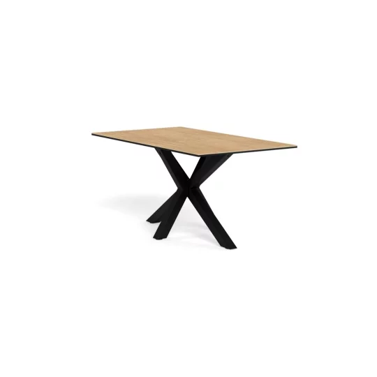 Stół prostokątny RITA 160x90 drewniany - czarna noga - Zdjęcie 4