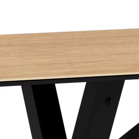 Stół prostokątny RITA 160x90 drewniany - czarna noga - Zdjęcie 6
