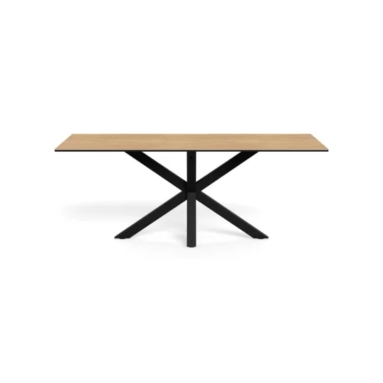 Stół prostokątny RITA 200x100 drewniany - czarna noga - Zdjęcie 2