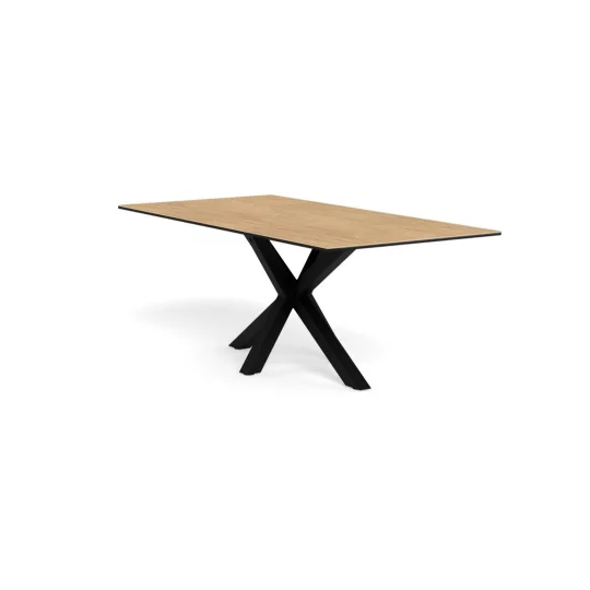 Stół prostokątny RITA 200x100 drewniany - czarna noga - Zdjęcie 4