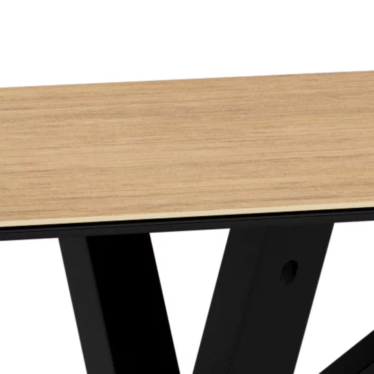 Stół prostokątny RITA 200x100 drewniany - czarna noga - Zdjęcie 6