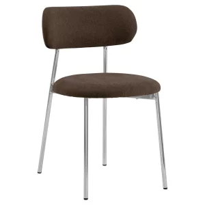 Krzesło tapicerowane TRAK ciemnobrązowe