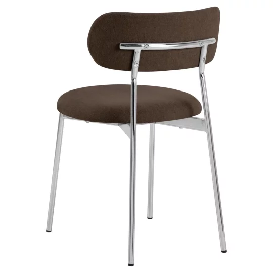 Krzesło tapicerowane TRAK ciemnobrązowe - Zdjęcie 2