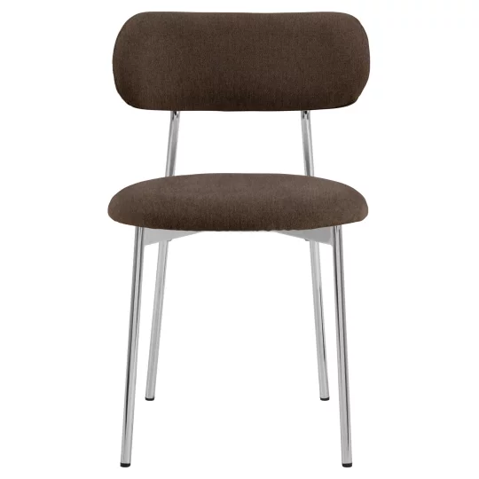 Krzesło tapicerowane TRAK ciemnobrązowe - Zdjęcie 3