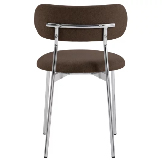 Krzesło tapicerowane TRAK ciemnobrązowe - Zdjęcie 5