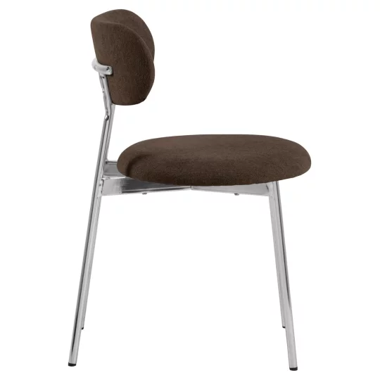 Krzesło tapicerowane TRAK ciemnobrązowe - Zdjęcie 6