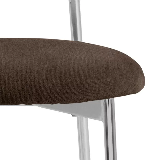 Krzesło tapicerowane TRAK ciemnobrązowe - Zdjęcie 7