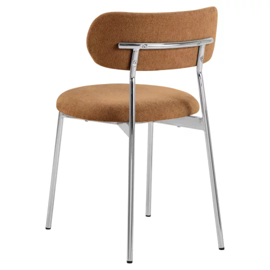 Krzesło tapicerowane TRAK brązowe - Zdjęcie 2