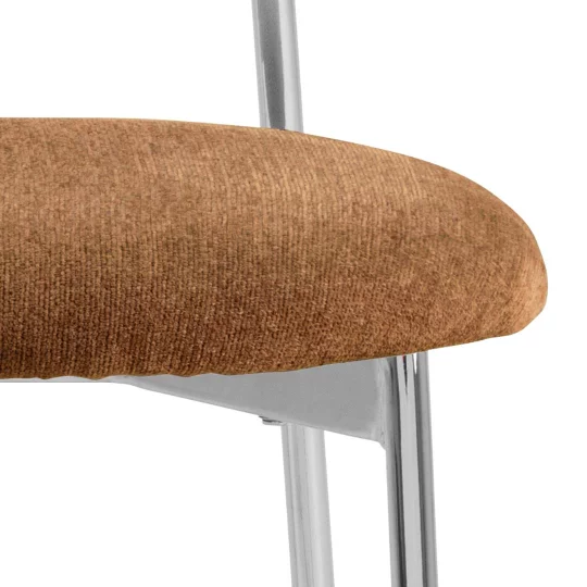 Krzesło tapicerowane TRAK brązowe - Zdjęcie 5