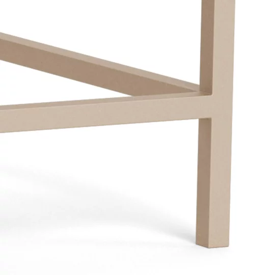 Podwójny stolik kawowy ZAKARIA 90x50 beżowy/szklany - Zdjęcie 8