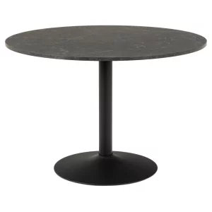 Stół okrągły ELENA fi 110 czarny marmur