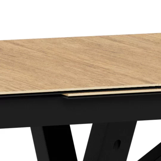 Stół rozkładany RITA 168/210x90 drewniany - czarna noga - Zdjęcie 6