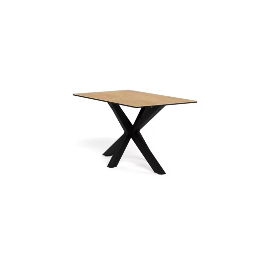 Stół prostokątny RITA 135x80 drewniany - czarna noga - Zdjęcie 4