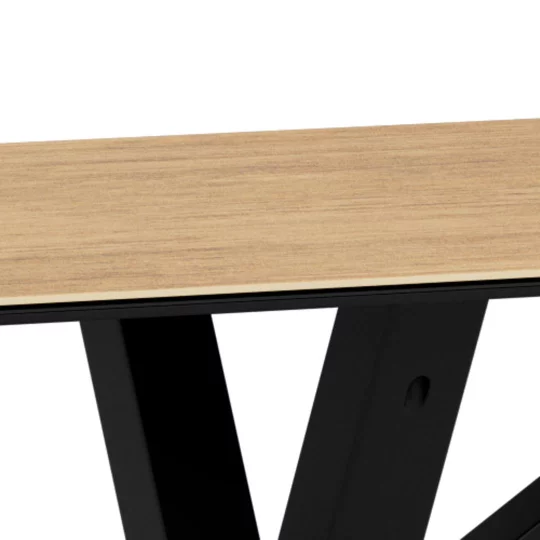 Stół prostokątny RITA 135x80 drewniany - czarna noga - Zdjęcie 6