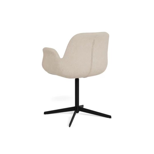 Krzesło tapicerowane ZENO beżowe - noga krzyżak - Zdjęcie 3