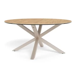 Stolik kawowy okrągły RITA fi 82 drewniany