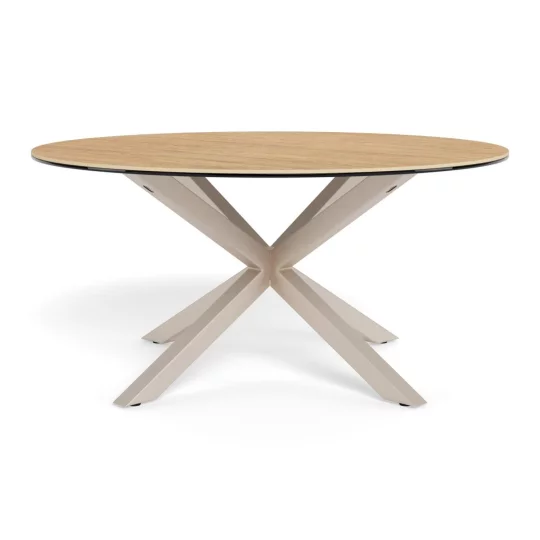 Stolik kawowy okrągły RITA fi 82 drewniany - Zdjęcie 2