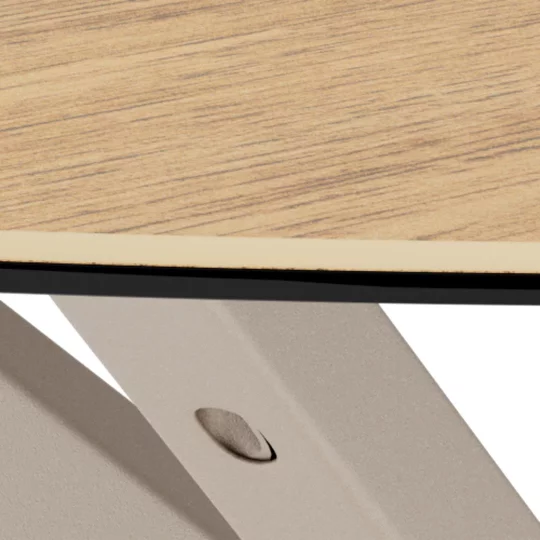 Stolik kawowy okrągły RITA fi 82 drewniany - Zdjęcie 4