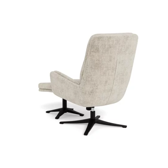 Fotel tapicerowany z podnóżkiem HELT beżowy - Zdjęcie 3