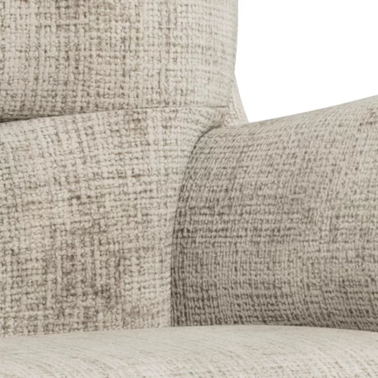 Fotel tapicerowany z podnóżkiem HELT beżowy - Zdjęcie 7