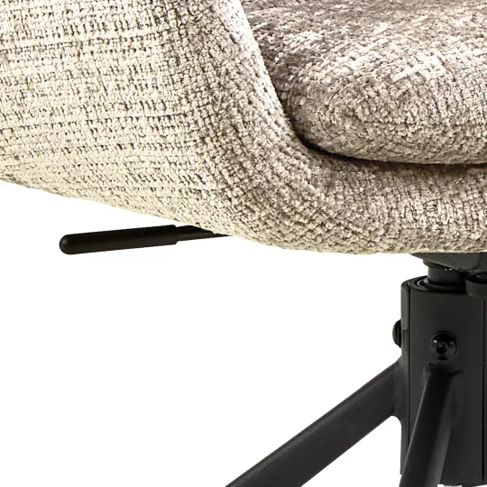 Krzesło tapicerowane obrotowe DUMI beżowe - Zdjęcie 7