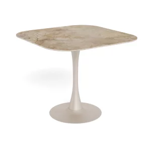 Stół LAURENT 90x90 brązowy marmur