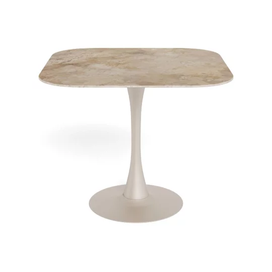 Stół LAURENT 90x90 brązowy marmur - Zdjęcie 2