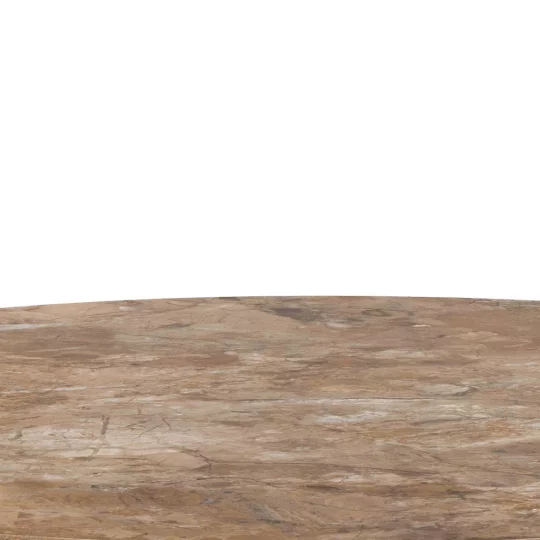 Stolik barowy LAURENT fi 80 brązowy marmur - Zdjęcie 3