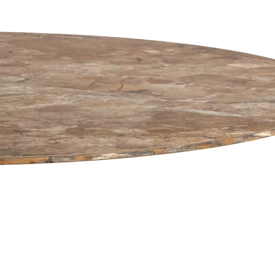 Stolik barowy LAURENT fi 80 brązowy marmur - Zdjęcie 4