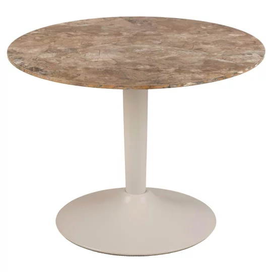 Stolik kawowy okrągły LAURENT fi 60 brązowy marmur