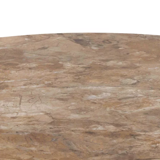 Stolik kawowy okrągły LAURENT fi 60 brązowy marmur - Zdjęcie 3
