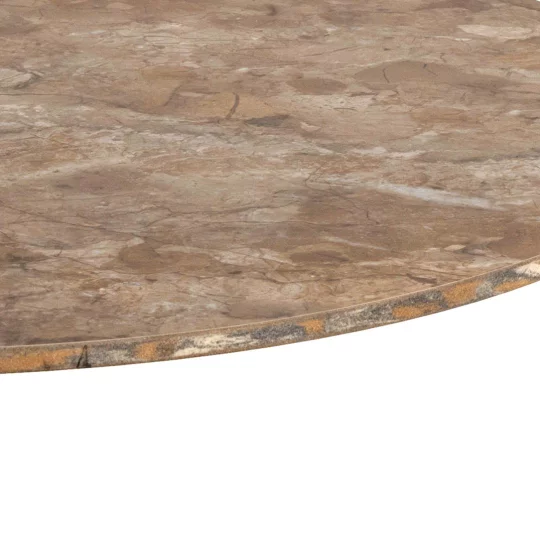 Stolik kawowy okrągły LAURENT fi 60 brązowy marmur - Zdjęcie 4