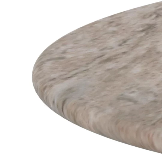 Stolik kawowy MONTREAL fi 80 ecru/marmur - Zdjęcie 2