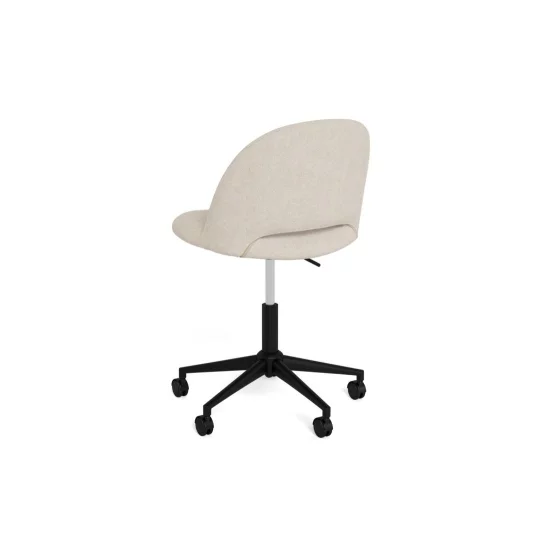 Krzesło biurowe tapicerowane KORT beżowe - Zdjęcie 3